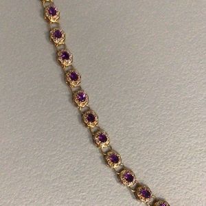 SALE Amethyst & Diamond Bracelet